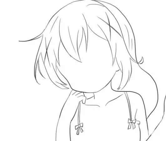 动漫少女简笔画绘画教程,卡通女孩简笔画画法步骤图解