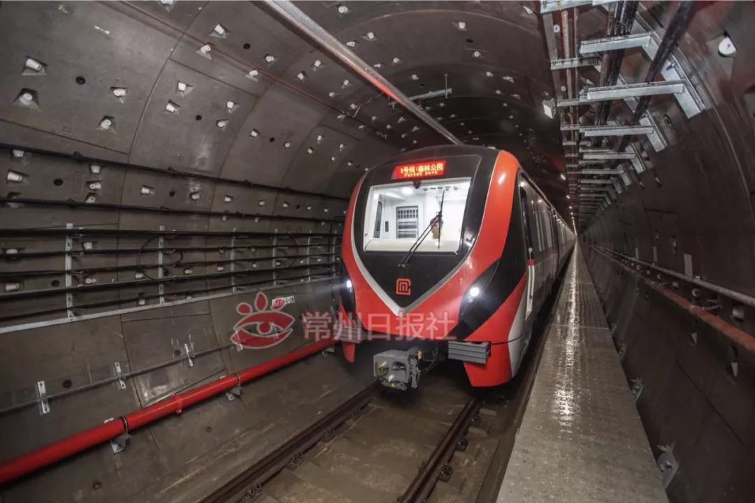 常州地铁1号线首列车"热滑"成功,下周正式上线调试!