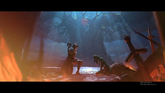 《魔兽世界》部落视角女王烧树 行尸走肉般的大王