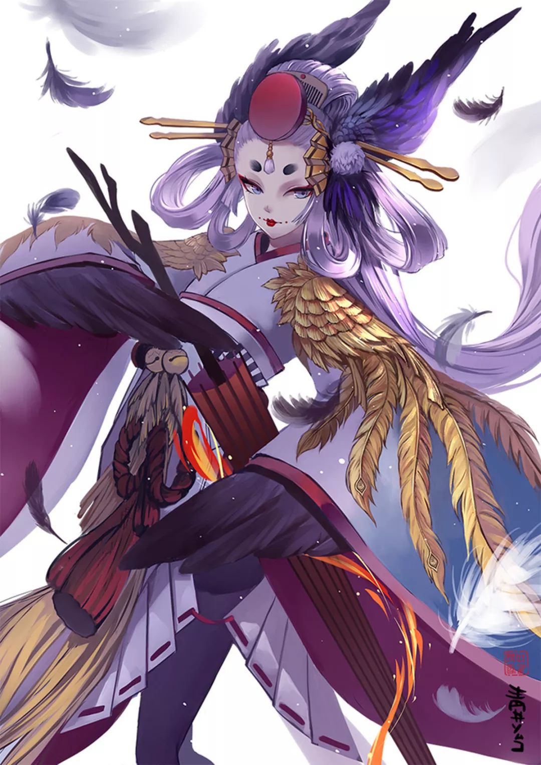 本期壁纸为姑获鸟