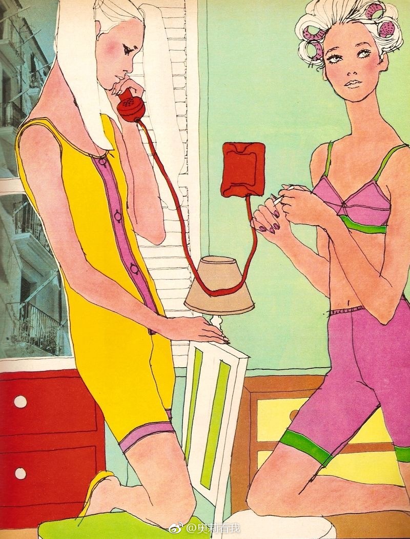 美国插画师antoniolopez于上世纪六七十年代的画作