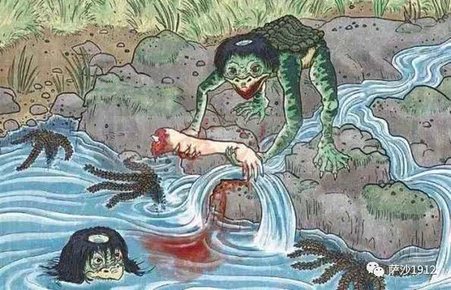 邪灵河童会吃游泳者的内脏中国和日本都有这种怪物