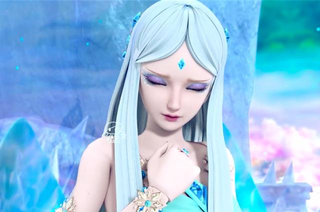 许愿姿势最美的四个叶罗丽冰公主单手祈愿白光莹楚楚可怜