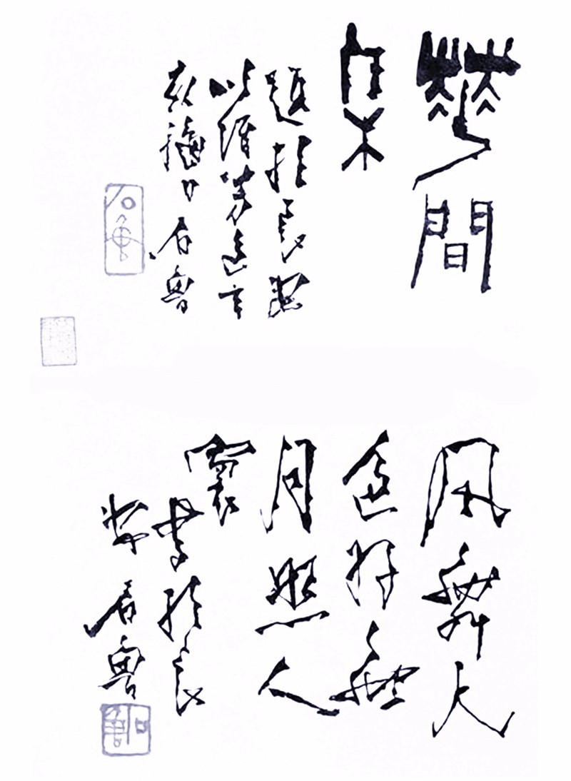 但从书法的线条就能看出,石鲁确实是个怪野之才