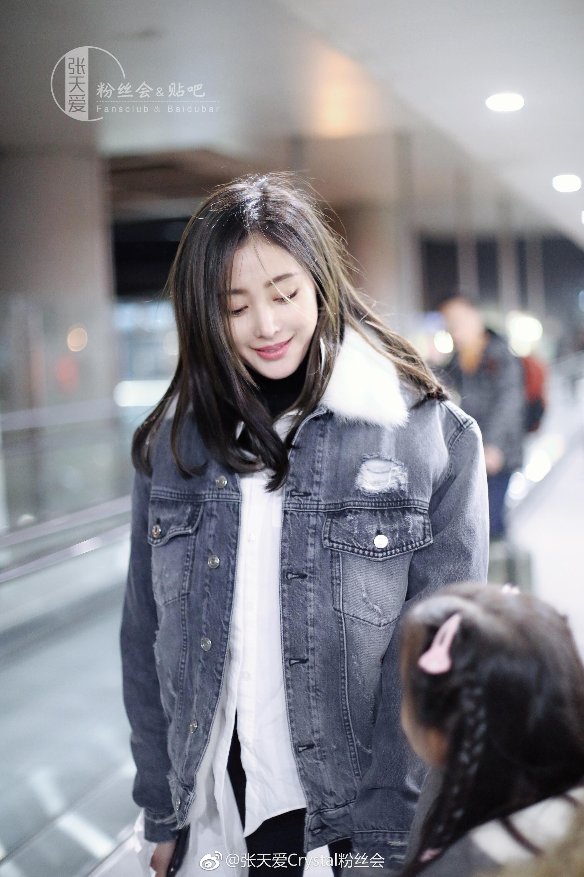 机场照,巧笑嫣然,甜美动人,温暖寒冬|张天爱|嫣然|机场_新浪新闻