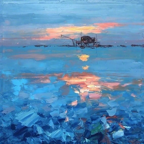 肌理的海洋画家阿格斯蒂诺维罗尼agostinoveroni