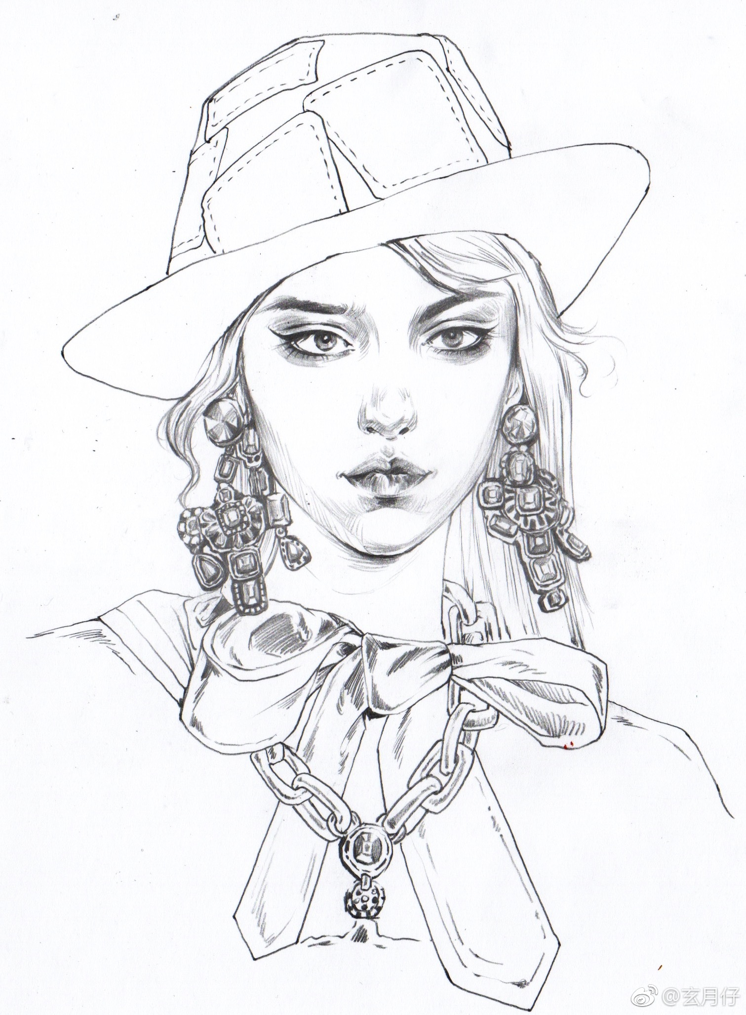 dolcegabbana秀场头部速写投稿