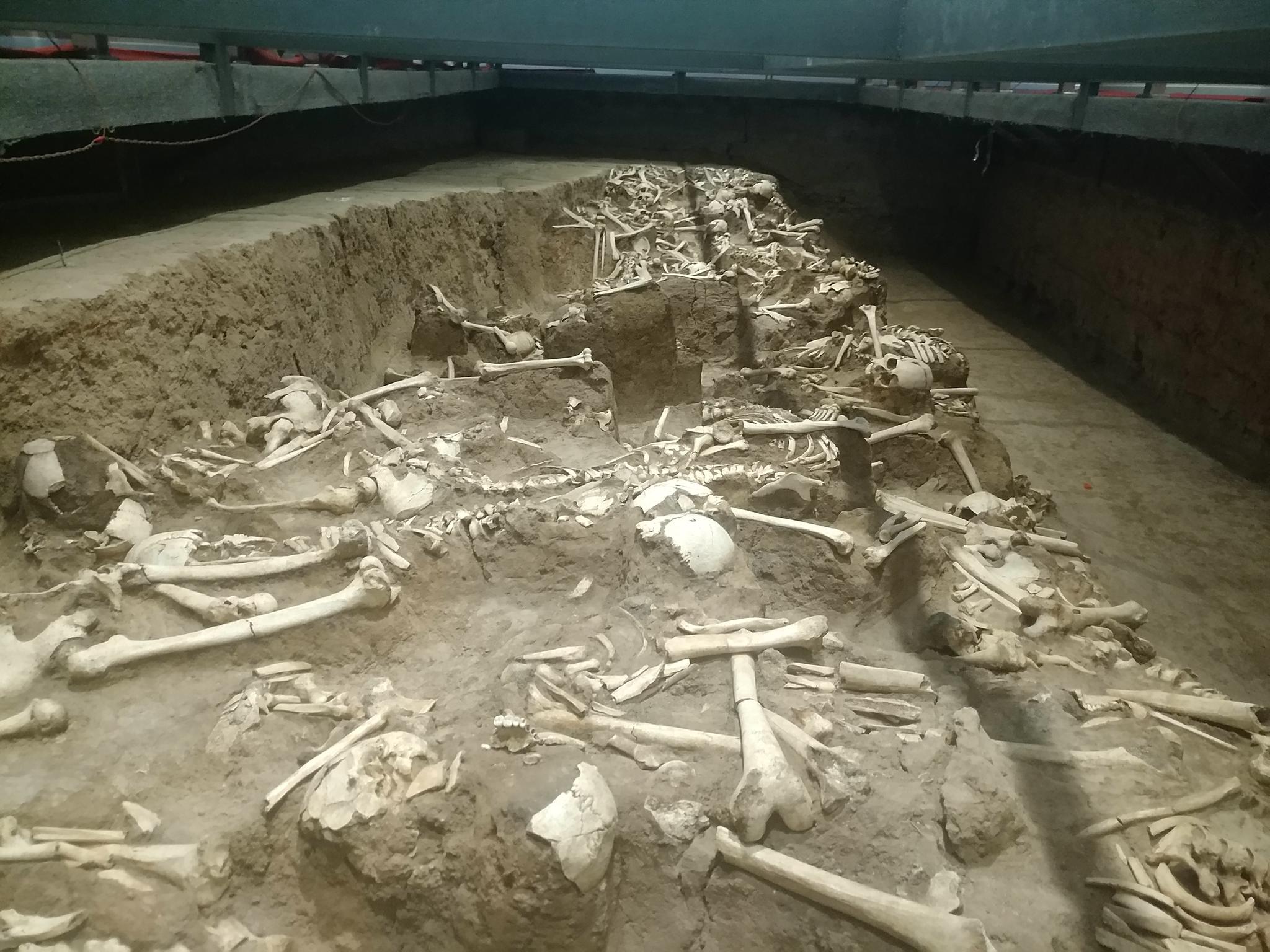 山西高平市,战国时期长平之战遗址尸骨坑,残酷的战争