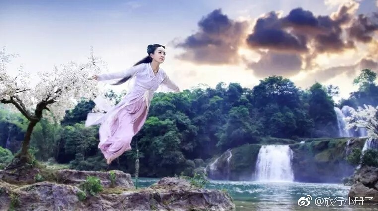 德天大瀑布—亚洲第一大跨国瀑布,一部《花千骨》,一处仙境好风景