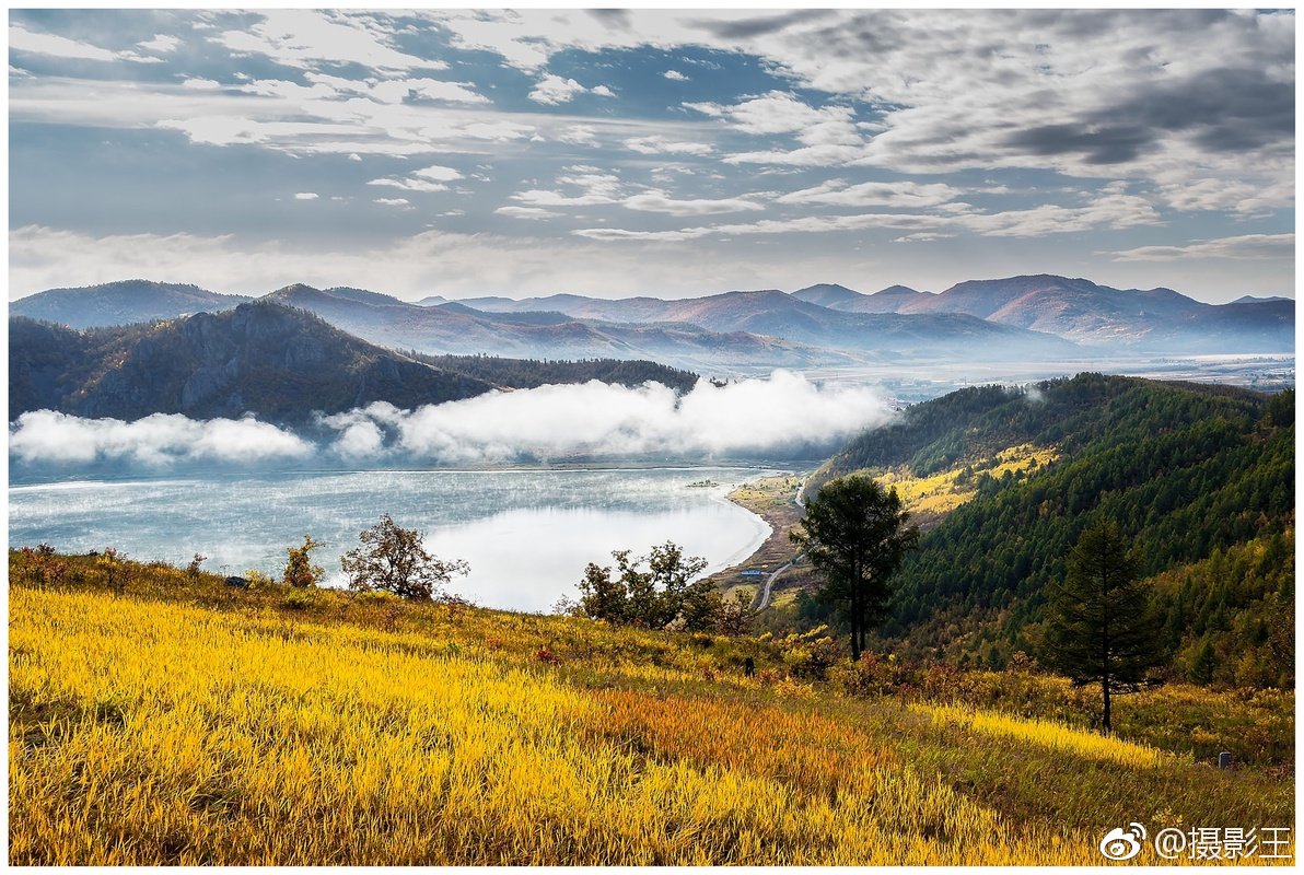 雾绕同心天池,内蒙古柴河风景区@微相册 @微博摄影