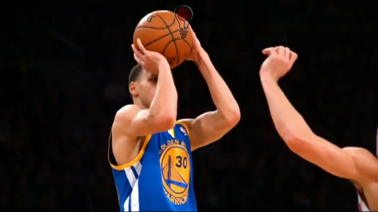 库里投篮的秘密:双脚平行,反压手腕,快速抖腕,指尖拨球