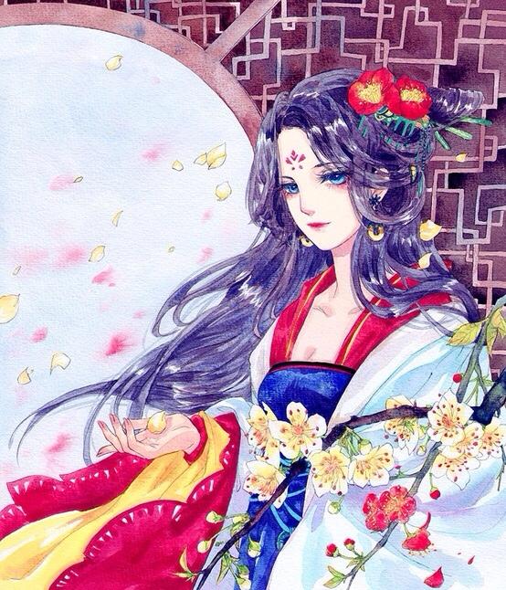 唯美头像丨古风手绘插画气质高雅貌美如花的古风美人