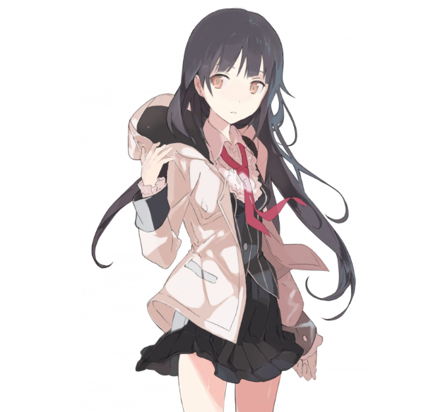 二次元卡通美图校园风少女喜欢多姿多彩的校园生活