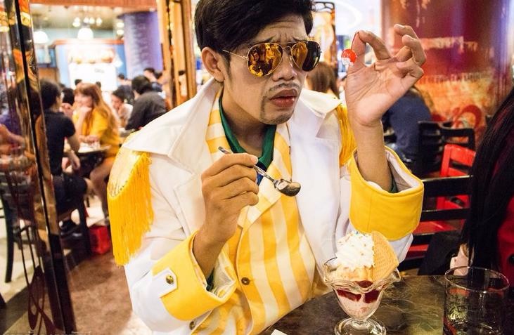 海贼王黄猿cosplay网友表情太欠揍同城的麻烦帮忙打一顿