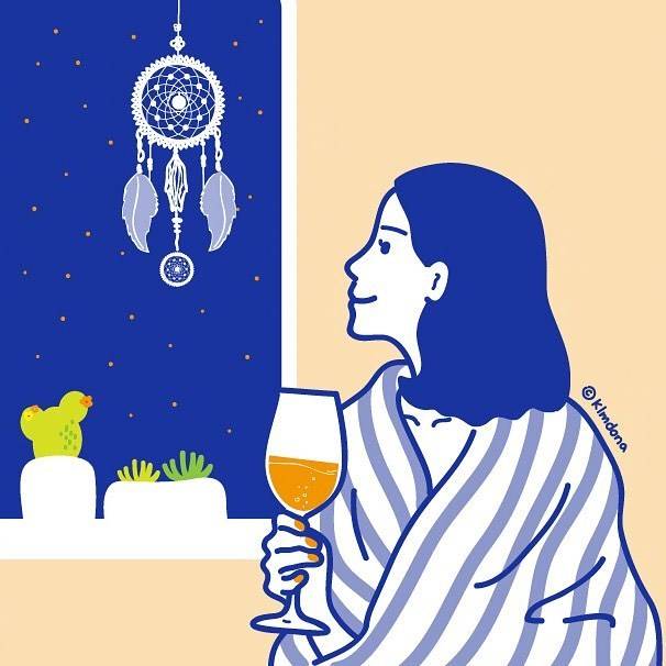 插画师笔下的蓝色调插画时髦有趣67676767insklmdona