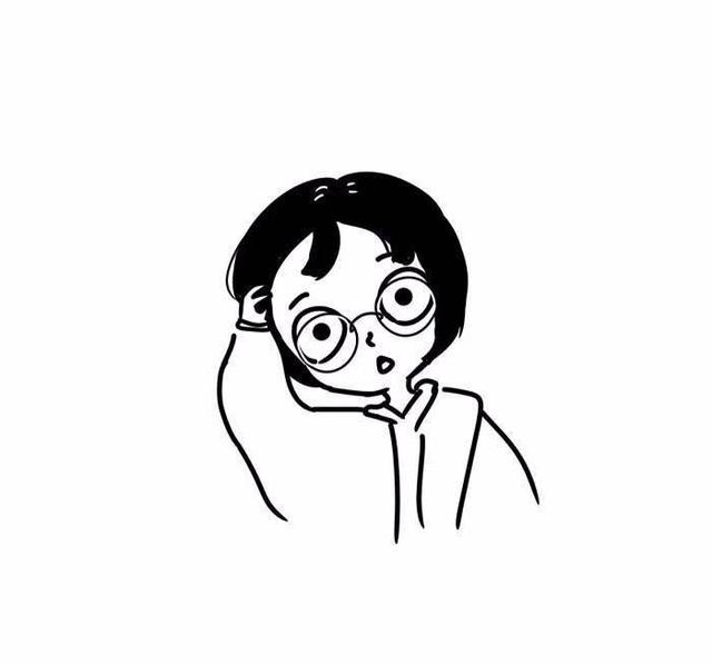 卡通手绘搞怪文艺女头像无水印