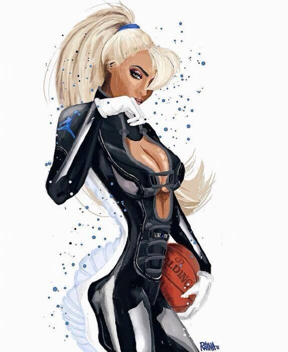 分享一组aj girl系列插画,这样的aj girl是你的菜吗?