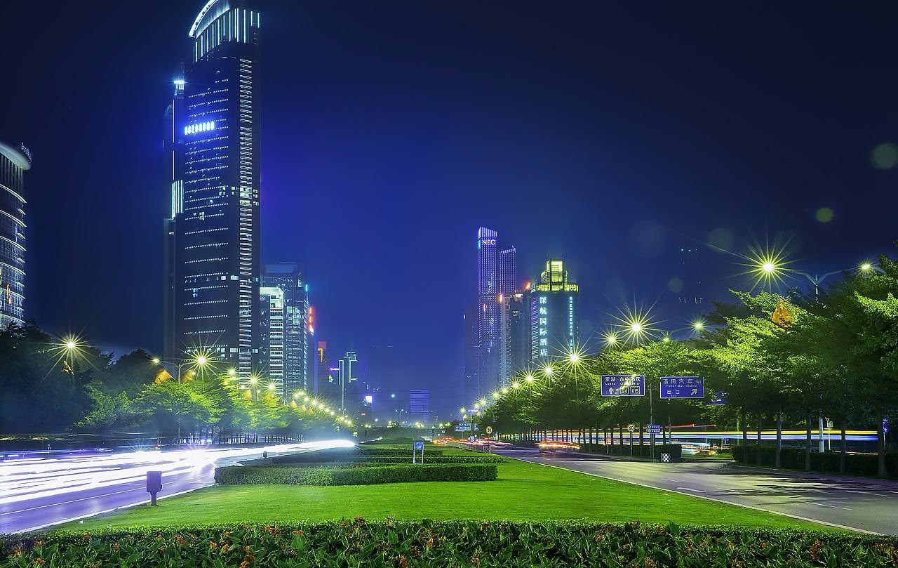 深圳金融街夜景图片