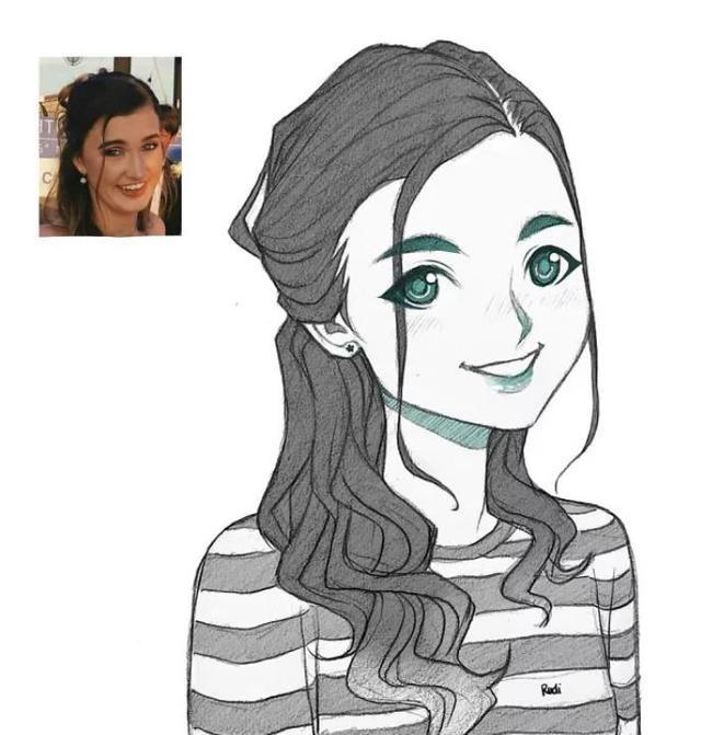 23张把真人变成动漫角色可爱插画