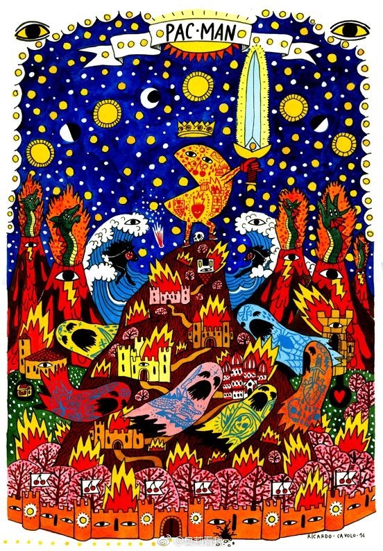 西班牙画师ricardocavolo的个性插画