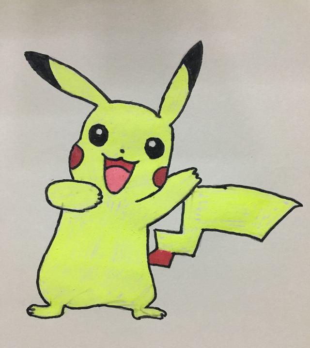 简笔画皮卡丘的画法