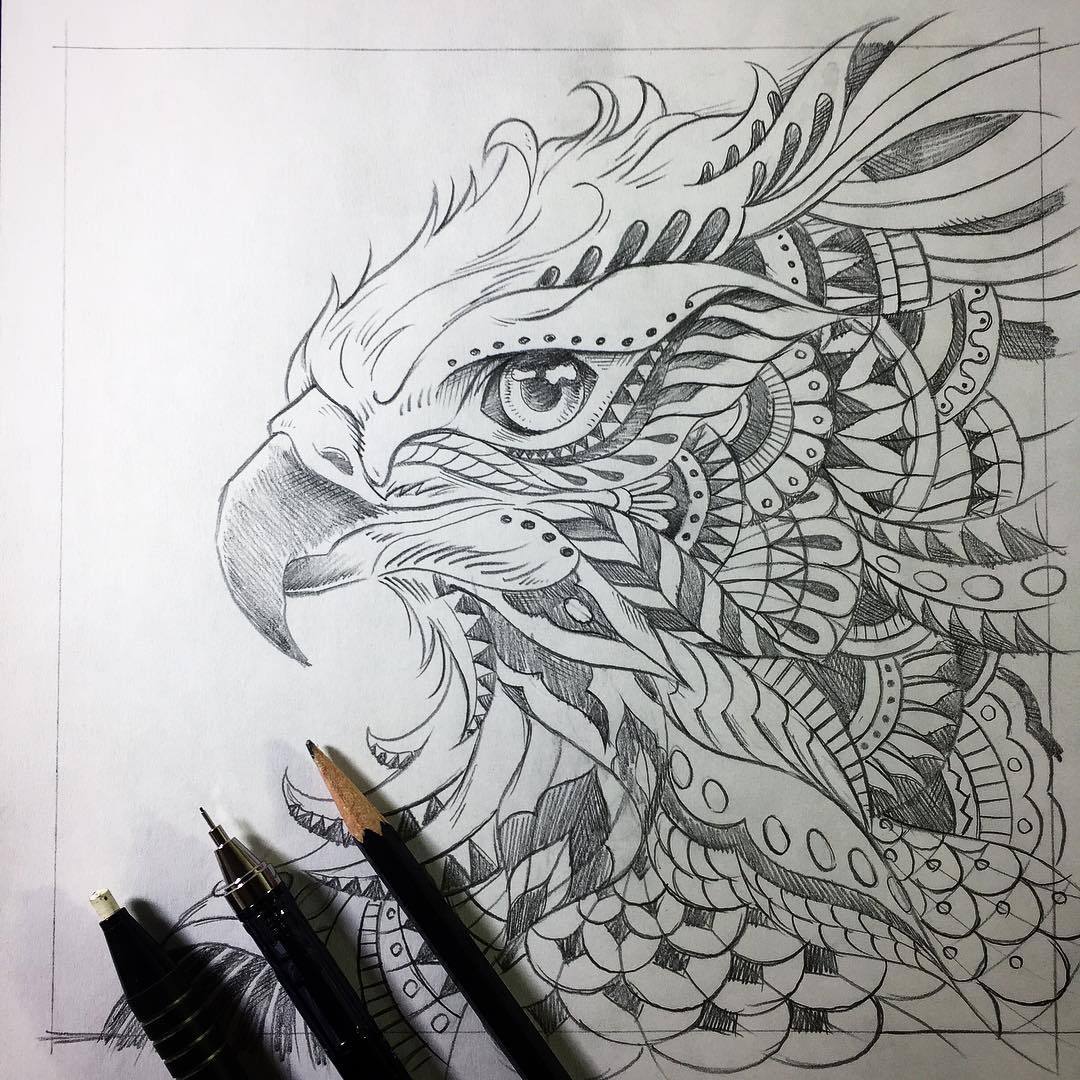 67benkwok黑白插画二遍手稿及成品