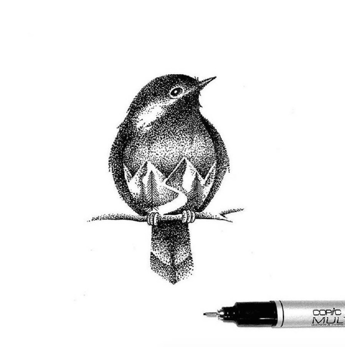 点画的动物插图巴西插画师thiagobianchini67676767