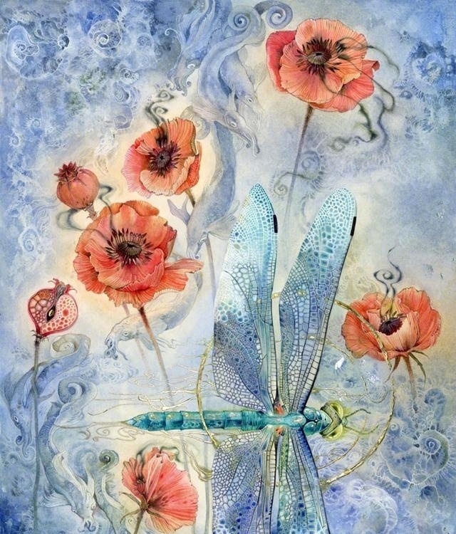 插画师stephanie law奇幻色彩的唯美水彩画欣赏