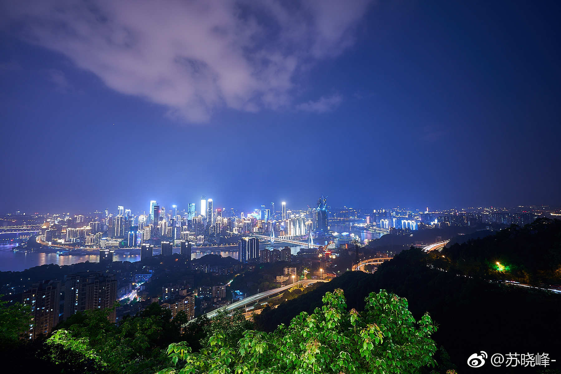 从南山一棵树观景台看大重庆夜色