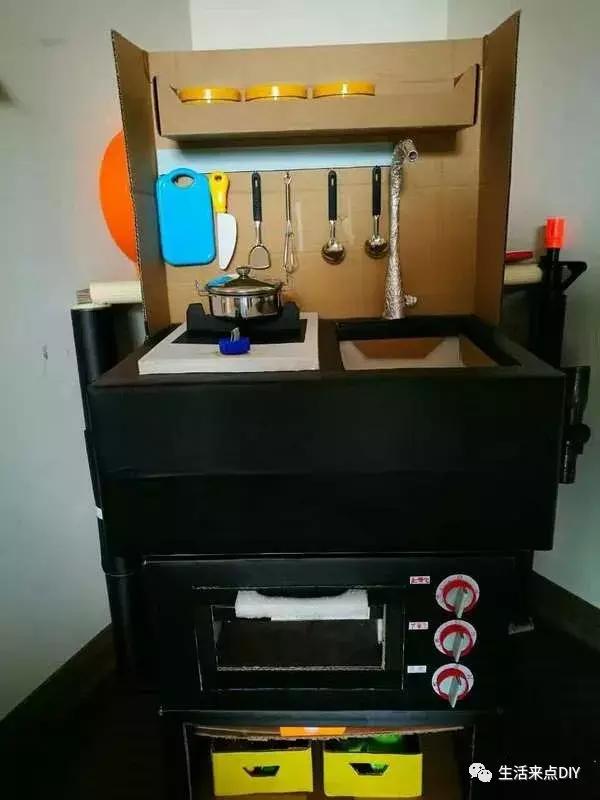 纸箱变身多款爱心厨房,融汇妈妈的爱,赶快来看看!