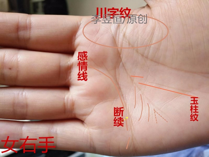 手相男女川字掌的吉凶讲解