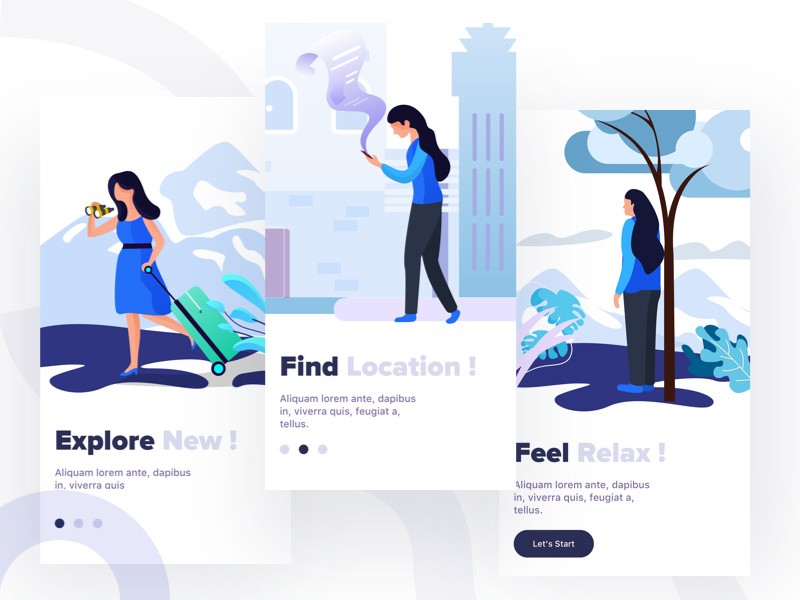扁平风插画在移动端ui中的应用 ~设计师:sudhan gowtham