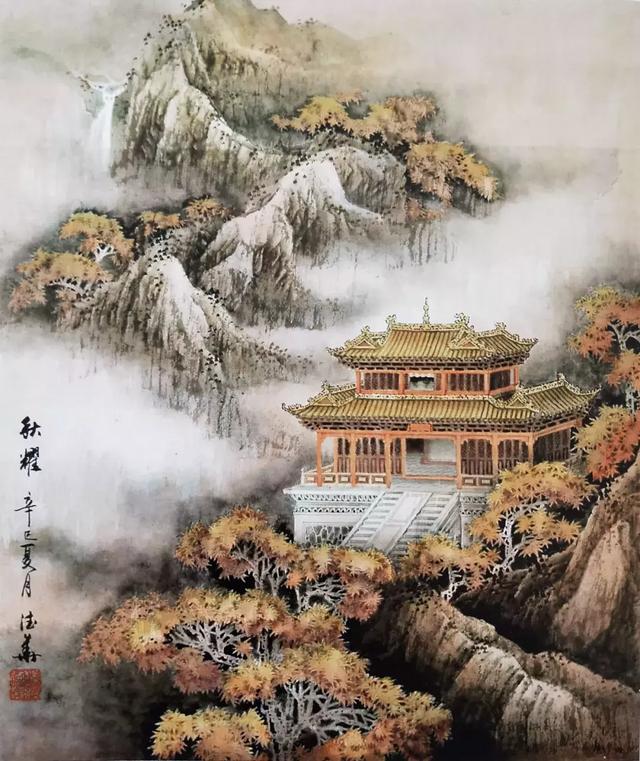 陈德华作品欣赏从古到今,以古代建筑为主题的国画,历来被称作"界画".