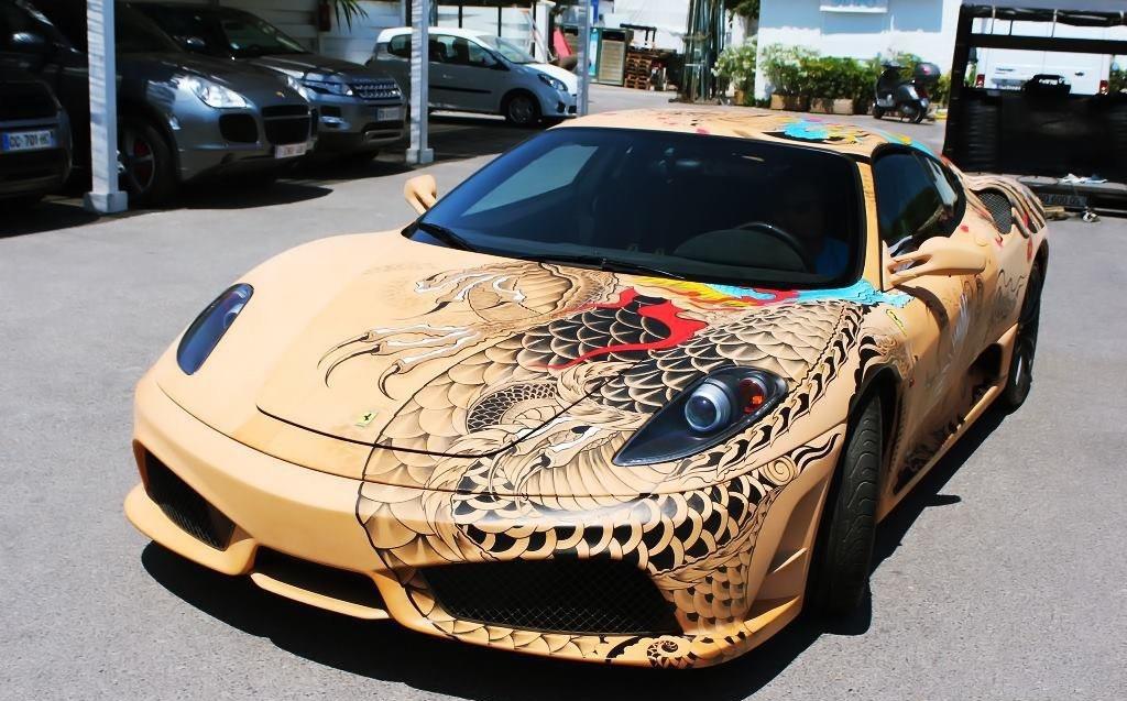 汽车美容师给法拉利打造江湖大佬的纹身, 气质立马就变了