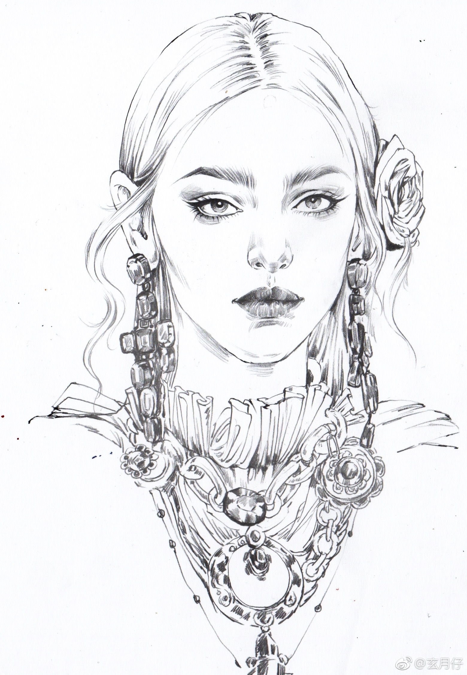 dolcegabbana秀场头部速写投稿