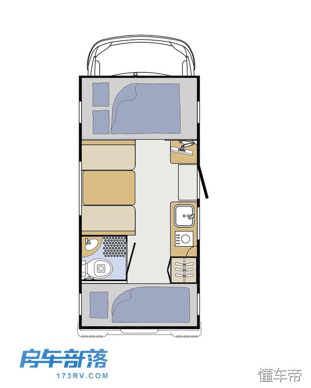 外形方正配置齐全的大通c型房车