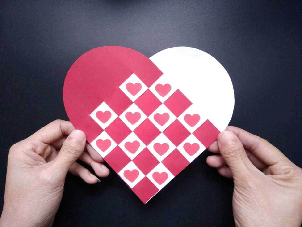 教你用纸编织一个爱心简单几步就做好手工diy图解教程