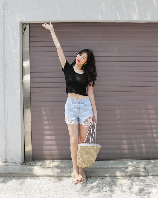 露脐装搭配最新韩版穿搭撩人指数爆棚