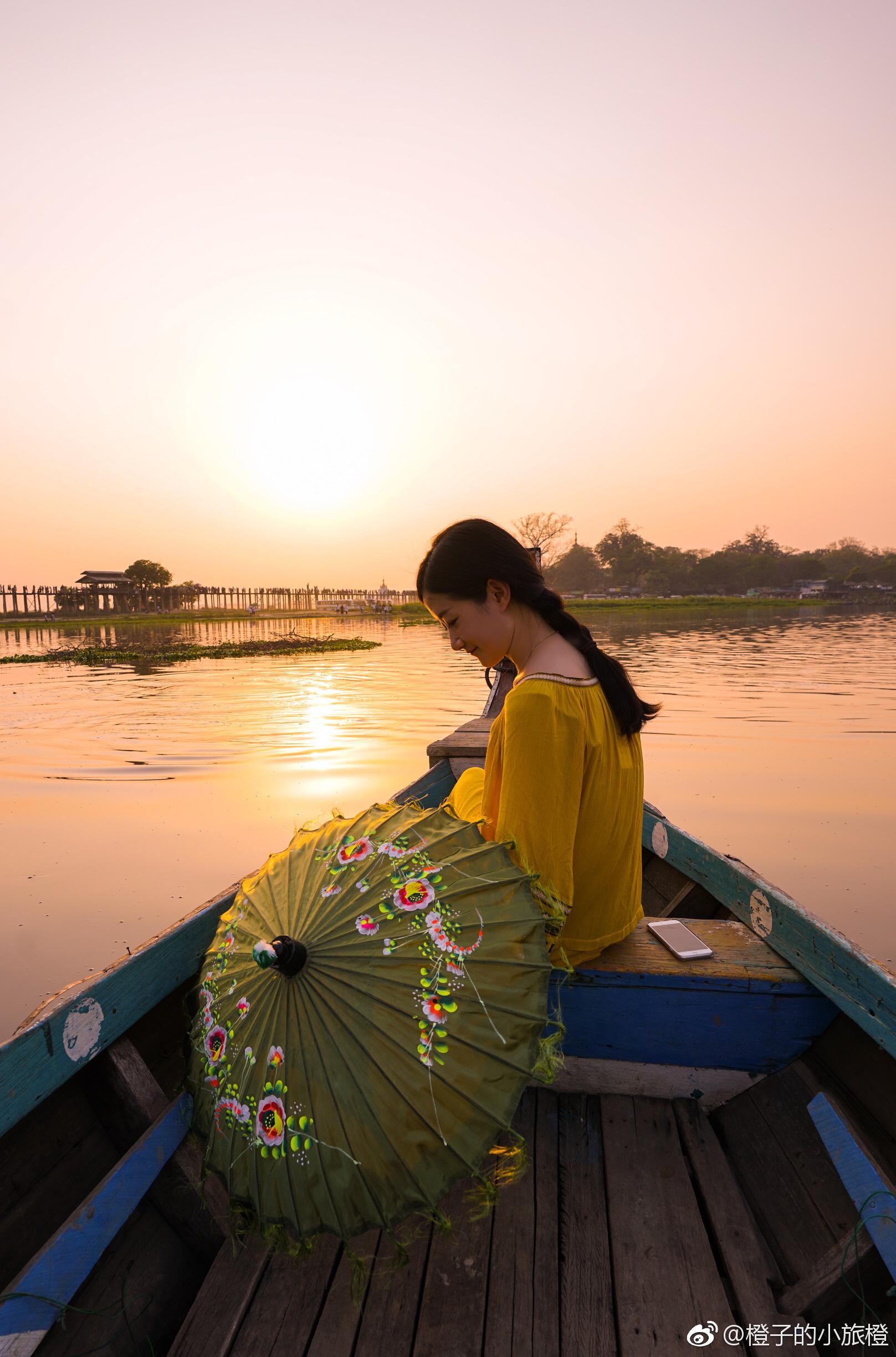 日落乌本桥你站在桥上看风景看风景的人在桥下看你