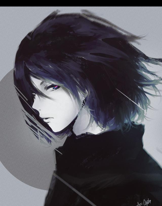 插画师 aoi ogata 暗黑系之男生系列