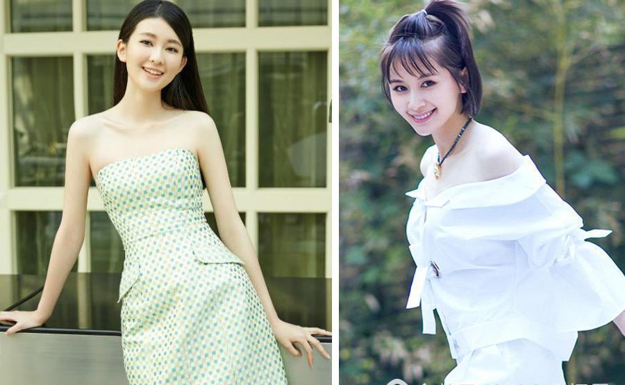 乔欣和王子文穿抹胸裙比拼两人身材相差一大截