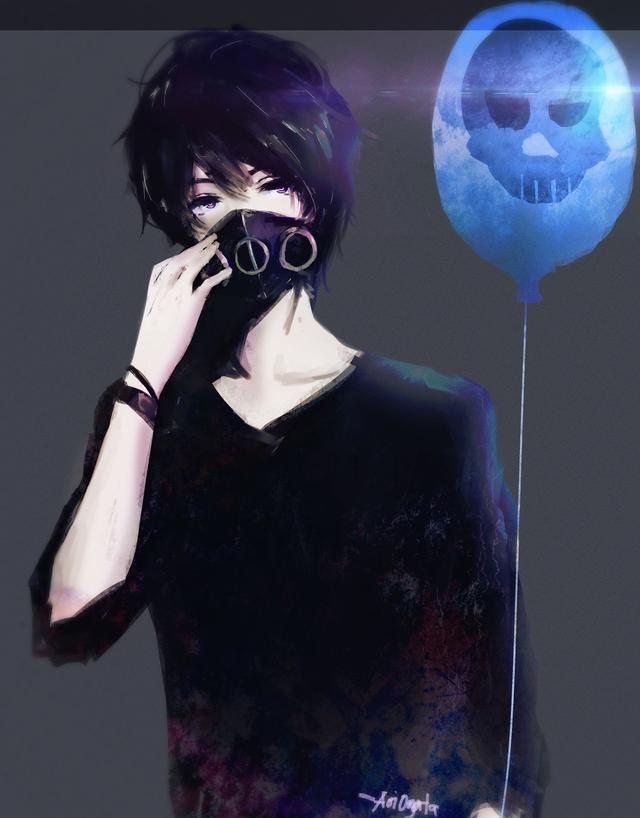 插画师 aoi ogata 暗黑系之男生系列