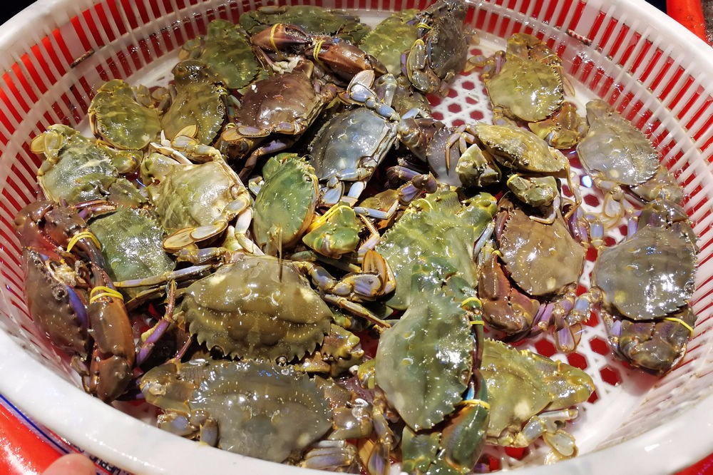 梭子蟹320元一斤 创出新高 普通石夹红70元一斤 超大的90元一斤