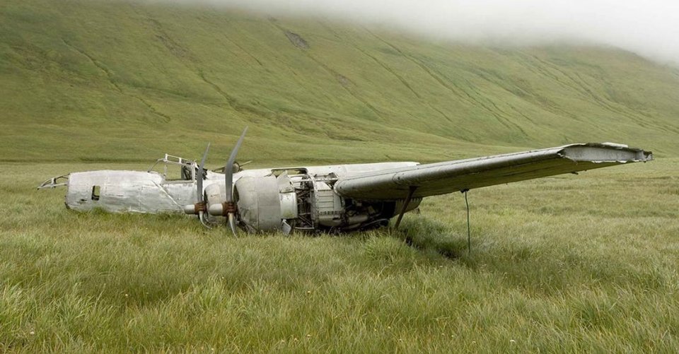 废弃的大型飞机,竟然意外地成为旅游景点,已经与天地融为一体了