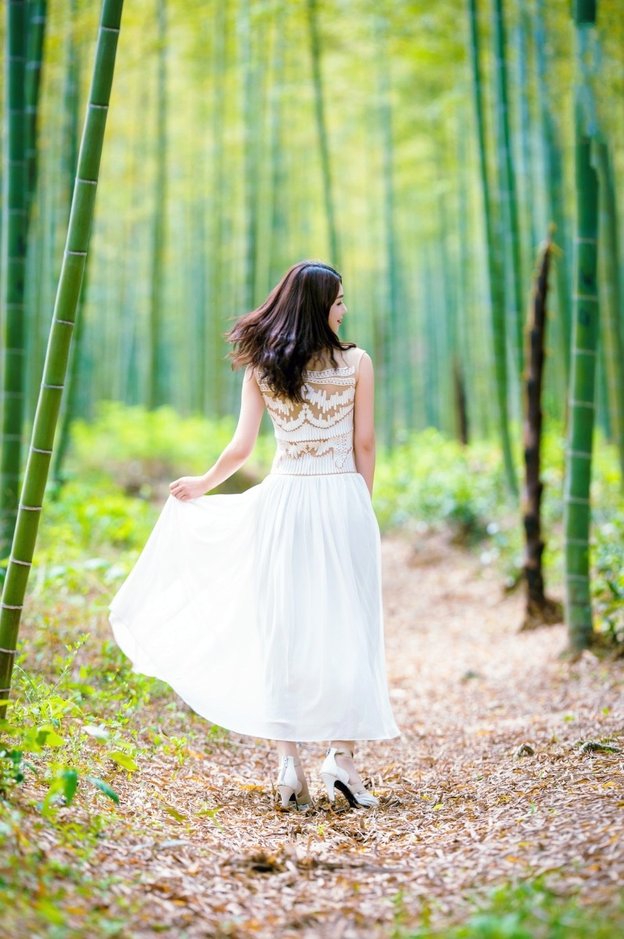 人像摄影(竹林里的美丽裙装姑娘)人像摄影(竹林里的美丽裙装姑娘)人像