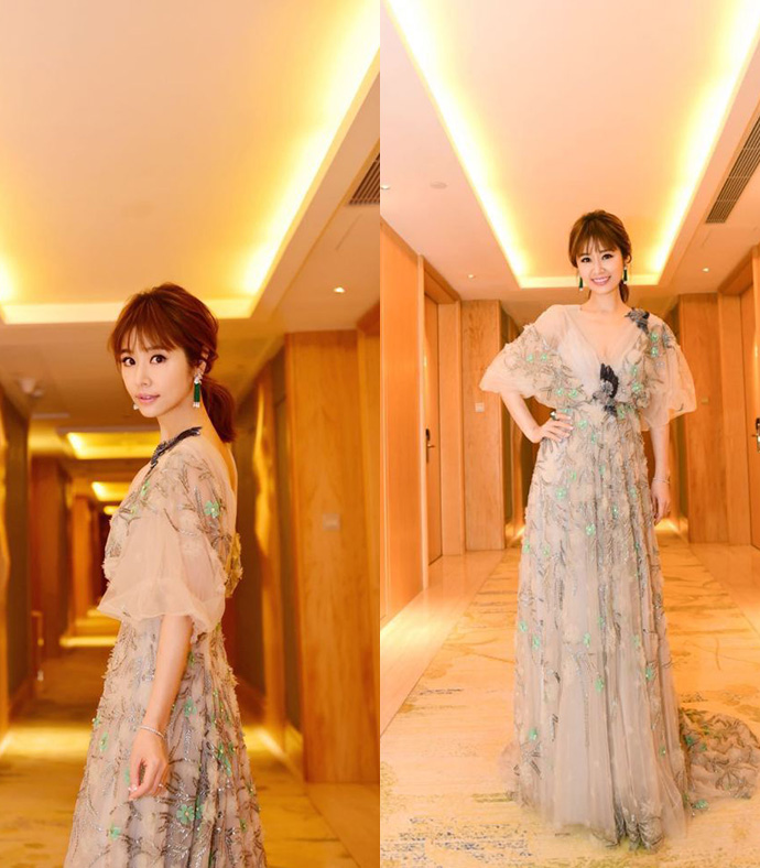 林心如穿中国风礼服太惊艳,大秀东方美,网友:42岁就该这么穿