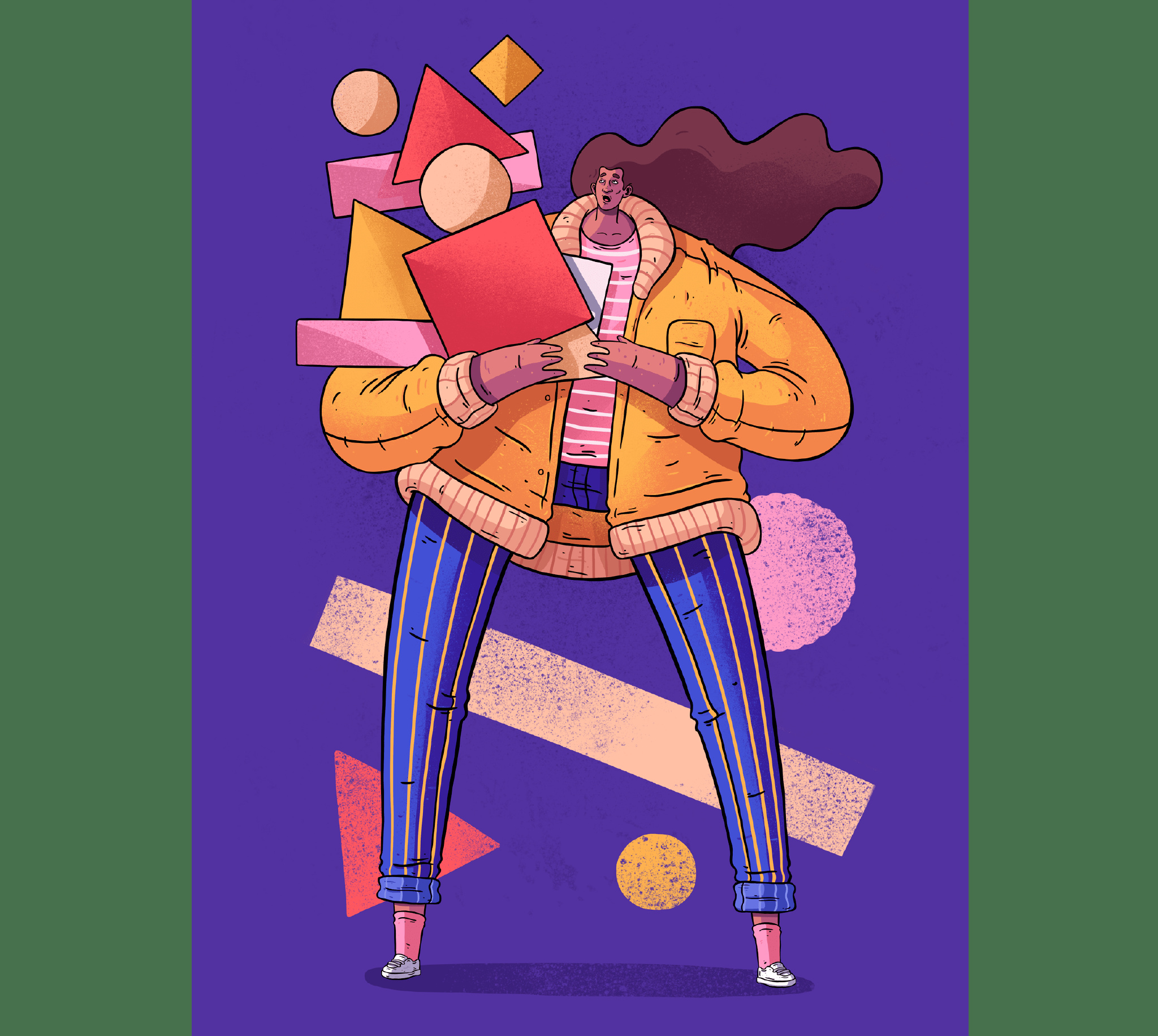 巴西插画师lucaswakamatsu笔下的人物角色常常有着失调但是颇为有