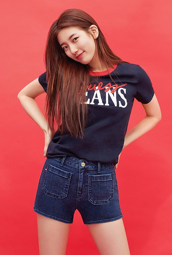 裴秀智为品牌拍摄春夏代言画报,将牛仔裤穿出极致的代言人