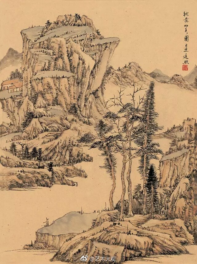 傅廷煦山水画集册页2傅廷煦江西南昌人