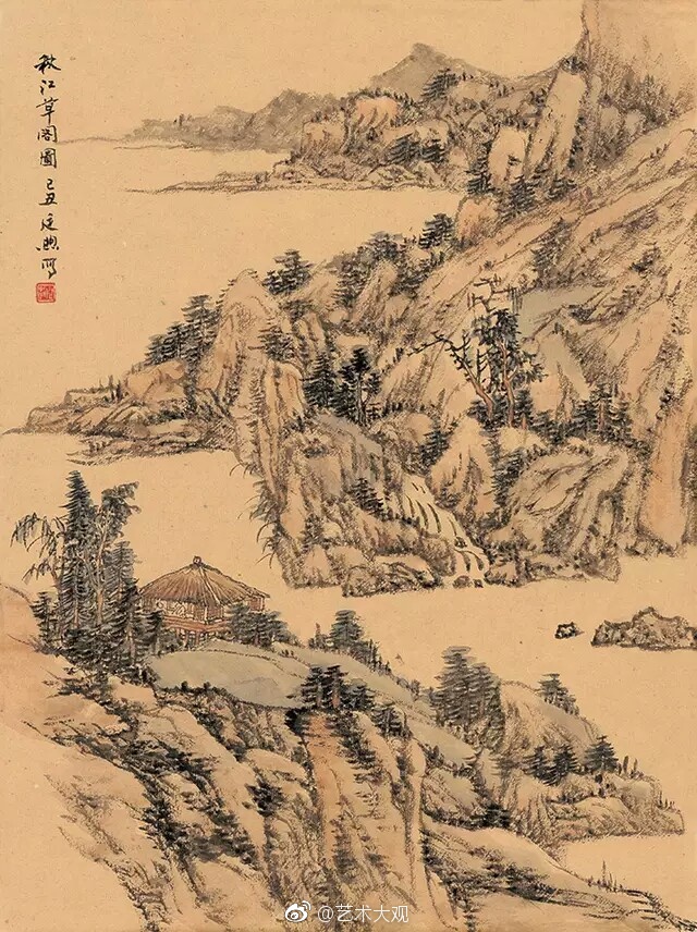 傅廷煦山水画集册页2傅廷煦江西南昌人